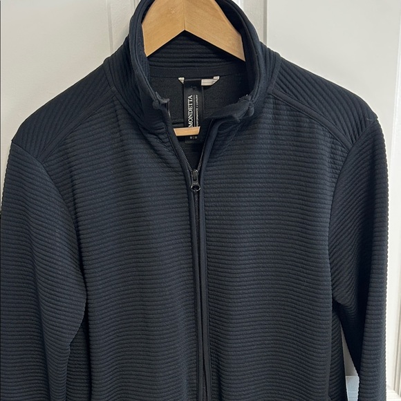 Mondetta Black Ribbed Zip-Up Sweater - Picture 1 of 6